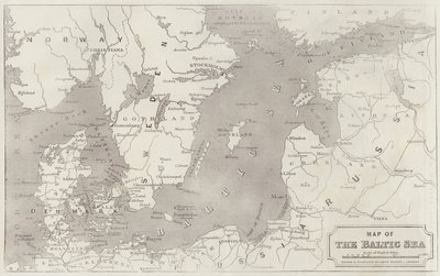 Map of the Baltic Sea by John Dower